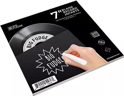 Kaufen BIG FUDGE Pro Blank Schallplatten Hüllen - 7  X Schwarz - 20 Vinyl LP • 12.99€