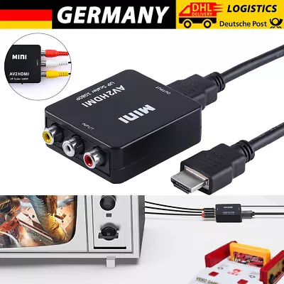 Kaufen AV Zu HDMI Adapter Konverter Full HD 1080P 4k Video Audio TV 3 RCA CVBS HDMI TOP • 9.58€