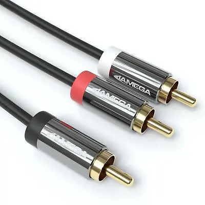 Kaufen 10m Subwoofer Y-Kabel Cinch RCA Kabel Koaxial HiFi Audio Kabel 3x Cinch Stecker • 19.99€