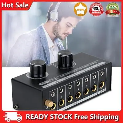 Kaufen 6 In 1 Out Audio Signal Selection Switch With Volume Control Audio Selector Box • 24.98€