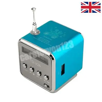 Kaufen TD-V26 Mini Digital Lautsprecher FM Radio Receiver MP3 Player (blau) * • 10.41€