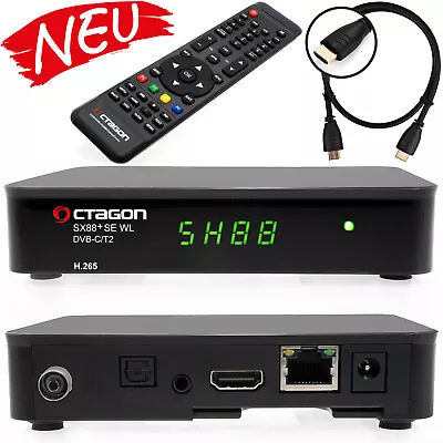 Kaufen Octagon SX88SE+ DVB-C/T2 HD Kabel Receiver PVR Mit Aufnahmefunktion HDMI WIFI • 59.90€