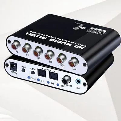 Kaufen 5.1 CH Audio-Decoder RCA DTS AC3 SPDIF Koaxial HD Audio Rush Analog-Konverter • 18.87€