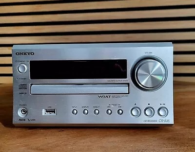 Kaufen CD-Receiver ONKYO CR-535 Und Regal-Boxen ONKYO D-035, In Silber • 100€