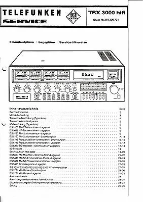 Kaufen Service Manual-Anleitung Für Telefunken TRX 3000  • 13€