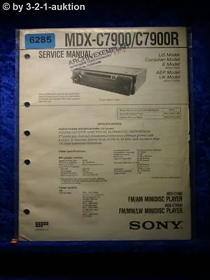 Kaufen Sony Service Manual MDX C7900 /C7900R Mini Disc Player (#6285) • 15.99€
