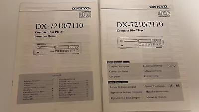 Kaufen Original Bedienungsanleitungen Für Onkyo DX-7210/7110 BDA / Manual • 12€