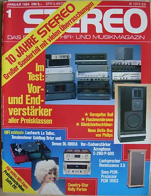 Kaufen Stereo 1/84 Denon DP-67L, Accuphase C-280/P-600, Yamaha C70 & M70, Quad 34 & 405 • 14€