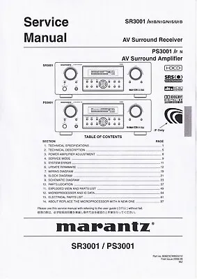 Kaufen Service Manual-Anleitung Für Marantz PS-3001,SR-3001  • 14.50€