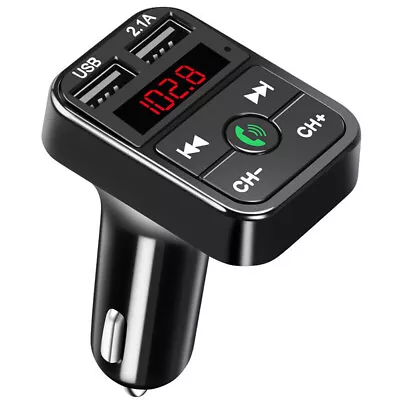 Kaufen FM Transmitter KFZ Bluetooth 5.0 Dual USB Auto Ladegerät Für Handy Radio Adapter • 6.64€