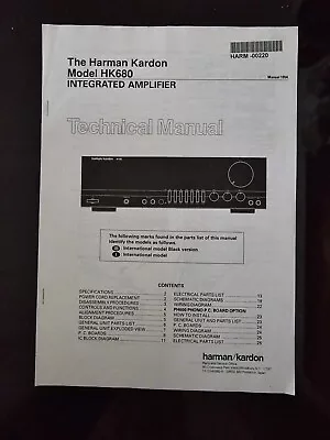 Kaufen Harman Kardon HK680 Technical Manual Anleitung. • 25€