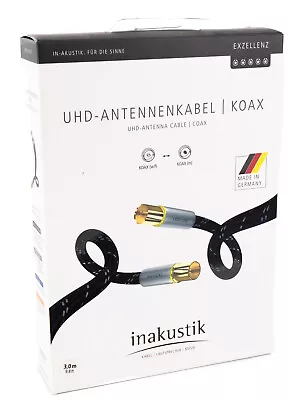 Kaufen Inakustik Exzellenz Antennenkabel Koax TV Textil Kabel 3m Ultra HD 4K HDTV 615 • 58.95€