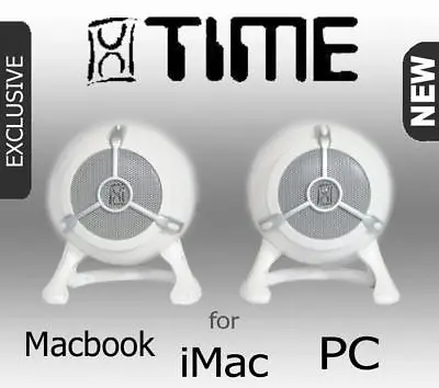 Kaufen Time Spherical Compact Lautsprecher Mit 3,5 Mm Buchse Für IMac/Macbook/PC + TV Weiß • 3.29€