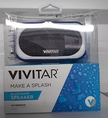 Kaufen Vivitar Wasserdichter Bluetooth Lautsprecher Lautsprecher - Schwarz/blau - Brandneu • 14.99€