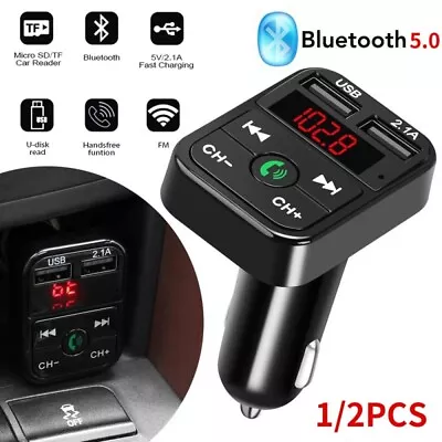 Kaufen Bluetooth FM Transmitter Auto MP3 Player USB Stick KFZ SD AUX Freisprechanlage • 6.55€