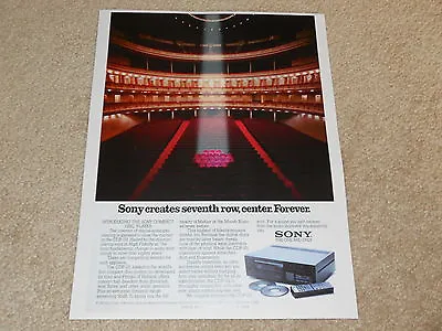 Kaufen Sony CDP-101 CD Ad, 1st One Ever! 1983, Artikel, Klassisch Werbung • 7.69€