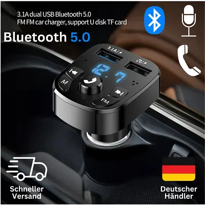 Kaufen Bluetooth FM Transmitter Kfz Auto Radio Adapter Mit Dual USB Handy Ladegerät NEU • 10.99€