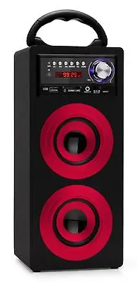 Kaufen Mobil Bluetooth Lautsprecher USB SD AUX MP3 Player Radio Box Sound System Rot • 22.98€
