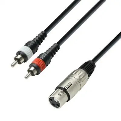 Kaufen  Y - Kabel 2 X Cinch Auf XLR Female | 1 M Adam Hall Cables 3 STAR YFCC 0100  • 7.60€