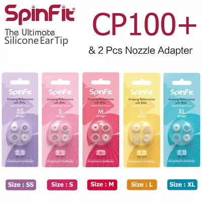 Kaufen Spinfit CP100+ V.2 Silikon Eartips In-Ear-Kanal-Kopfhörer Ohrhörer - SS S M L XL • 15.77€
