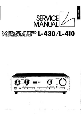 Kaufen Service Manual-Anleitung Für Luxman L-430, L-410  • 11€