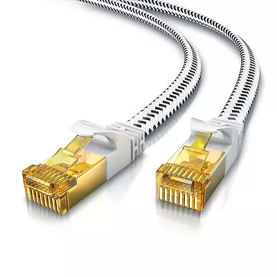 Kaufen LAN Flachbandkabel Patchkabel Cat 7 U/FTP – Netzwerkkabel RJ45 Stecker - 10,0 M • 11.95€