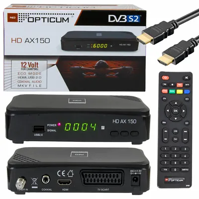 Kaufen HDTV FULL HD Digital Sat Receiver OPTICUM AX150 AX 150 HDMI DVB-S2 USB 1080p S60 • 37.90€