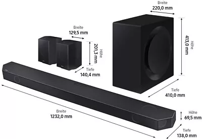 Kaufen Samsung HW-Q995GC/ZG 11.1.4-Kanal Surround Sound System Sound Bar Mit Subwoofer • 789€