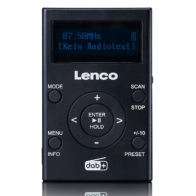 Kaufen Lenco PDR-011BK - DAB+/FM-Taschenradio Mit MP3-Player - Schwarz • 49.99€