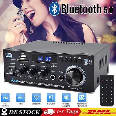 Kaufen HiFi Verstärker Mit Bluetooth 800W Party Musik Equipment AUX Anlage Stereo Audio • 33.99€