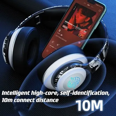 Kaufen Kabellose Bluetooth Kopfhörer Mit Bunten Leichten Over-Ear Ohrhörer 5.0 UK • 18.60€