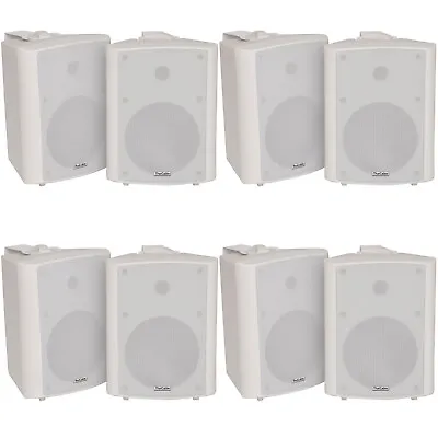 Kaufen 8x 90 W Weiße Wandmontage Stereo Lautsprecher 5,25  8 Ohm Qualität Heim Audio Musik • 354.83€