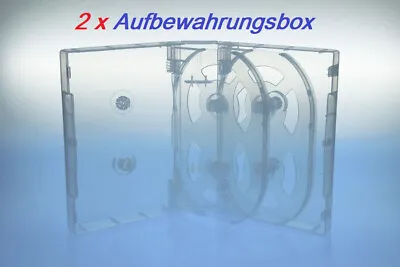 Kaufen 2 X Stück CD DVD Klar Transparent Case Aufbewahrung Box Hülle Etui 12-24 Bluray • 7.51€