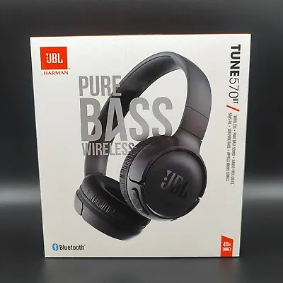 Kaufen JBL Tune 570BT Pure Bass Sound Overear Kopfhörer Wireless NEU Schwarz • 38.95€