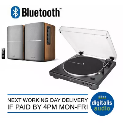 Kaufen Audio-Technica Bluetooth AT-LP60XBT Plattenspieler Und Edifier R1280DB Lautsprecher • 284.57€