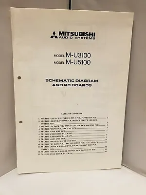 Kaufen Schematic Diagramm And  PC Boards MITSUBISHI M-U 3100 5100 Schaltplan   • 10.50€
