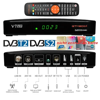 Kaufen HD Digital Sat Receiver DVB S2/T2 Twin Tuner PVR Ready Mit Aufnahmefunktion USB • 33.99€