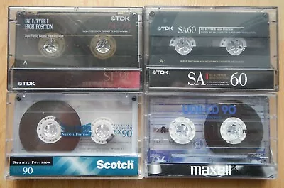 Kaufen 4 Kassetten Tape MC - TDK - MAXELL - SCOTCH - 60 90 • 5€
