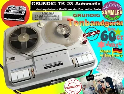 Kaufen Grundig Tonbandgerät TK23 Röhrengerät Magnettonband+Grundig Tonbandfibel Vintage • 48.80€
