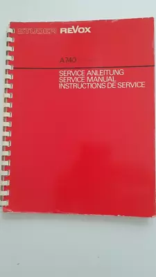 Kaufen Original STUDER/REVOX A740 Service Anleitung/Service Manual - BA000997 • 30€
