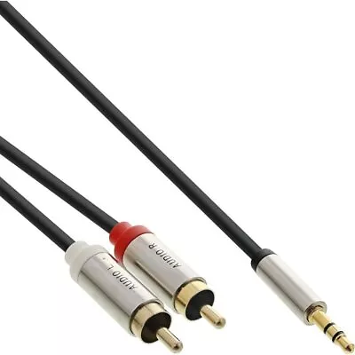 Kaufen InLine® Slim Audio Kabel Klinke 3,5mm Stecker An 2x Cinch Stecker 0,5-10m • 9.63€