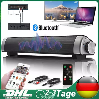 Kaufen Bluetooth Soundbar TV-PC Sound System 3D Surround Subwoofer USB Lautsprecher AUX • 25.99€