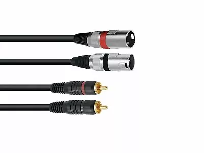 Kaufen Adapter Kabel 2 X Cinch Auf 2 X XLR -1,5m - Cinchstecker - Twinkabel • 7.99€
