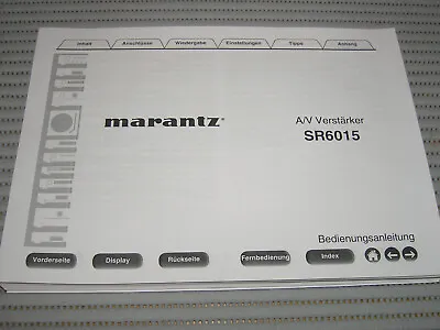Kaufen Bedienungsanleitung AV-Receiver Marantz SR6015 (300 Seiten) • 14.90€