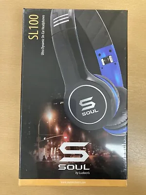 Kaufen Soul By Ludacris Sl100ub Ultra Dynamische On-Ear Kopfhörer, Schwarz/blau. NEU VERSIEGELT • 8.20€