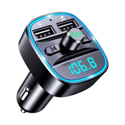 Kaufen Bluetooth-5.0 Wireless Car FM Transmitter MP3 Player Radio 2 USB-Charger Adapter • 3.71€
