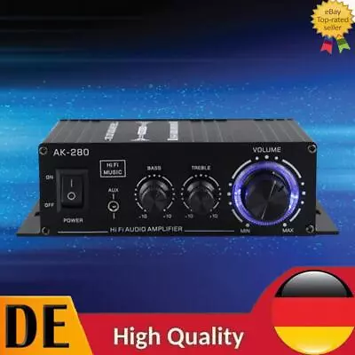 Kaufen AK-280 Audio Power Amplifier 40W+40W Speaker Power Amp Dual Channel Music Player • 20.83€