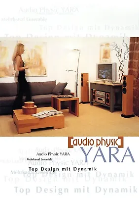 Kaufen Audio Physic Yara Prospekt 2002 D 4 Seiten Lautsprecherbox Brochure Loudspeaker • 15.90€