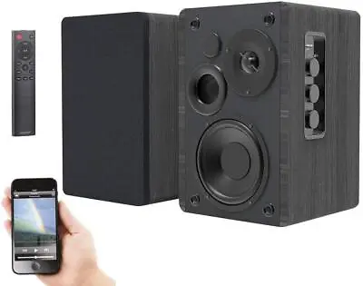 Kaufen Auvisio MSS-95.usb Aktives Stereo-Regallautsprecher-Set Holz-Gehäuse Bluetooth • 116.53€