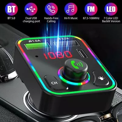 Kaufen KFZ Bluetooth FM Transmitter Car Auto USB Charger Freisprechanlage MP3 Player • 5.99€